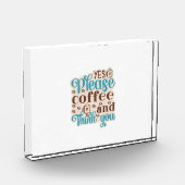Kaffee Art Kaffee und denken Sie Fotoblock (Links)