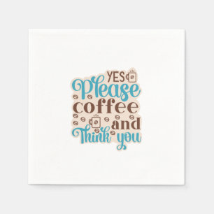 Kaffee Art Kaffee und denken Sie Serviette