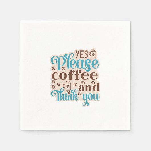 Kaffee Art Kaffee und denken Sie Serviette (Vorderseite)