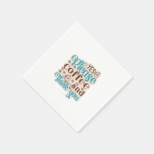 Kaffee Art Kaffee und denken Sie Serviette (Ecke)