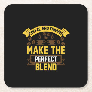 Kaffee Art Kaffee und Freunde Rechteckiger Pappuntersetzer