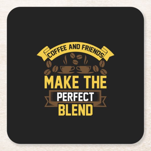 Kaffee Art Kaffee und Freunde Rechteckiger Pappuntersetzer (Vorderseite)