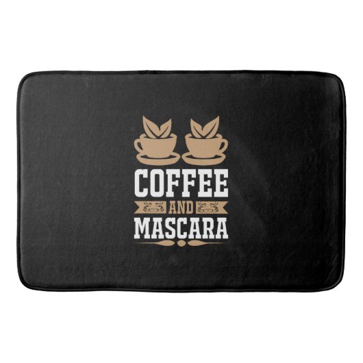 Kaffee Art Kaffee und Mascara Badematte (Vorderseite)