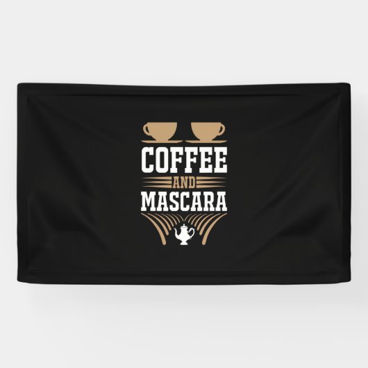 Kaffee Art Kaffee und Mascara Banner (Horizontal)