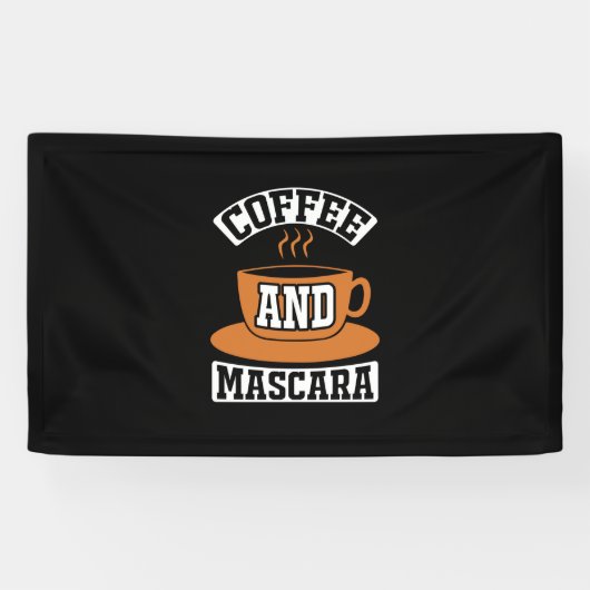 Kaffee Art Kaffee und Mascara Banner (Horizontal)