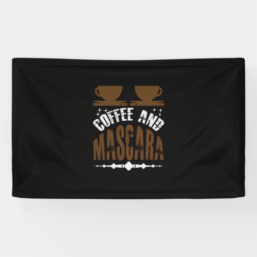 Kaffee Art Kaffee und Mascara Banner (Horizontal)