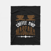 Kaffee Art Kaffee und Mascara Fleecedecke (Vorderseite)