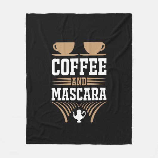Kaffee Art Kaffee und Mascara Fleecedecke (Vorderseite)