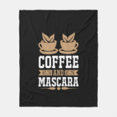 Kaffee Art Kaffee und Mascara Fleecedecke (Vorderseite)