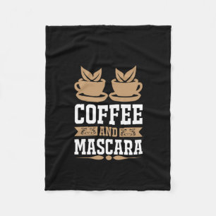 Kaffee Art Kaffee und Mascara Fleecedecke