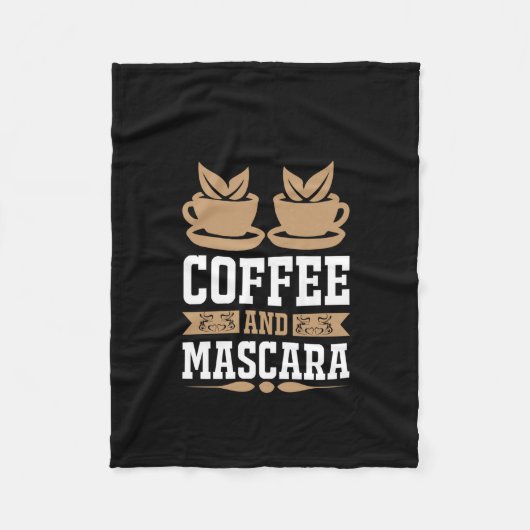 Kaffee Art Kaffee und Mascara Fleecedecke (Vorderseite)