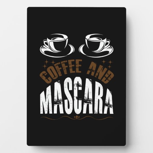 Kaffee Art Kaffee und Mascara Fotoplatte (Vorderseite)