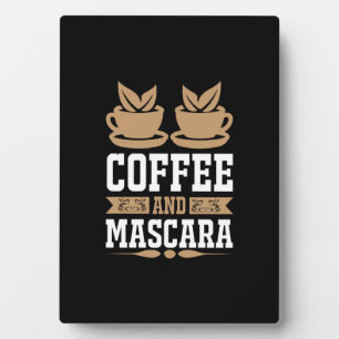 Kaffee Art Kaffee und Mascara Fotoplatte