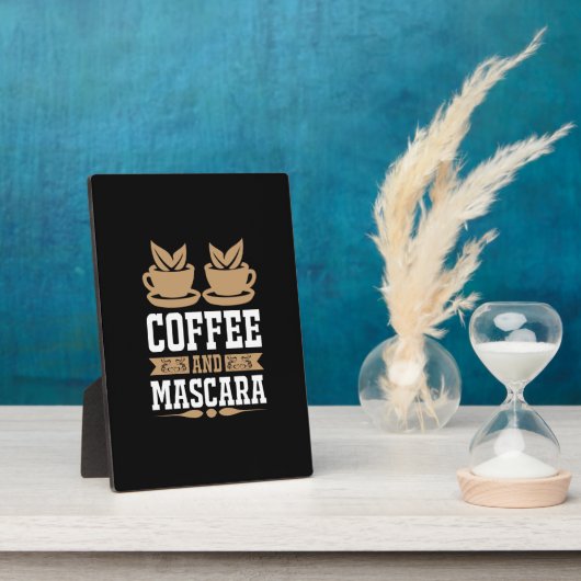 Kaffee Art Kaffee und Mascara Fotoplatte (Seite)