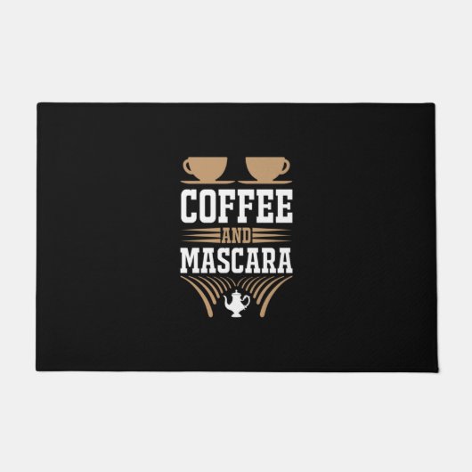 Kaffee Art Kaffee und Mascara Fußmatte (Vorderseite)