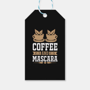 Kaffee Art Kaffee und Mascara Geschenkanhänger