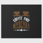 Kaffee Art Kaffee und Mascara Geschenkpapier (Flach)