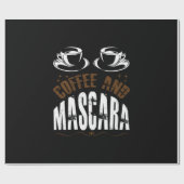 Kaffee Art Kaffee und Mascara Geschenkpapier (Flach)