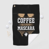 Kaffee Art Kaffee und Mascara Golfhandtuch (Insitu)