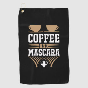Kaffee Art Kaffee und Mascara Golfhandtuch