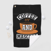 Kaffee Art Kaffee und Mascara Golfhandtuch (Insitu)