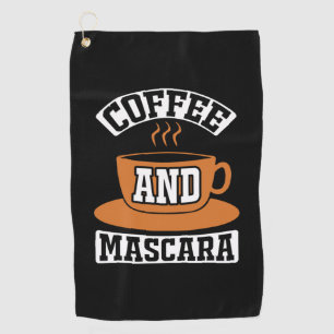 Kaffee Art Kaffee und Mascara Golfhandtuch