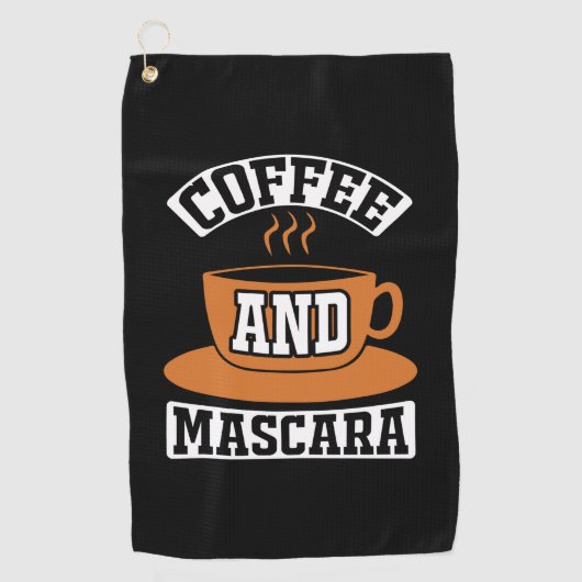 Kaffee Art Kaffee und Mascara Golfhandtuch (Vorderseite)