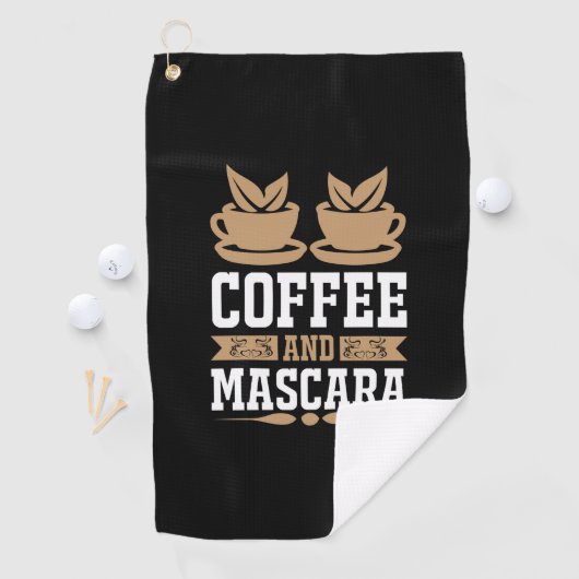 Kaffee Art Kaffee und Mascara Golfhandtuch (Insitu)