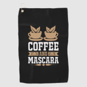 Kaffee Art Kaffee und Mascara Golfhandtuch (Vorderseite)