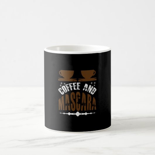 Kaffee Art Kaffee und Mascara Kaffeetasse (Mittel)