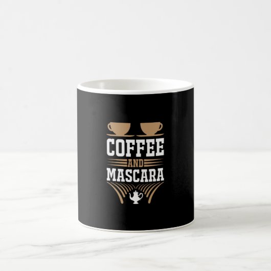 Kaffee Art Kaffee und Mascara Kaffeetasse (Mittel)