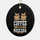 Kaffee Art Kaffee und Mascara Keramik Ornament (Links)