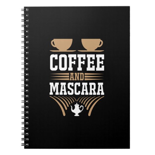 Kaffee Art Kaffee und Mascara Notizblock (Vorderseite)