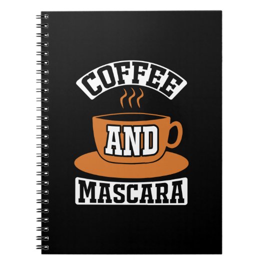 Kaffee Art Kaffee und Mascara Notizblock (Vorderseite)
