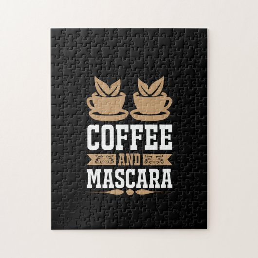 Kaffee Art Kaffee und Mascara Puzzle (Vertikal)