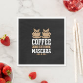Kaffee Art Kaffee und Mascara Serviette (Beispiel)