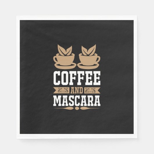 Kaffee Art Kaffee und Mascara Serviette (Vorderseite)
