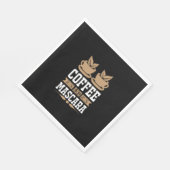 Kaffee Art Kaffee und Mascara Serviette (Ecke)