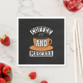 Kaffee Art Kaffee und Mascara Serviette (Beispiel)