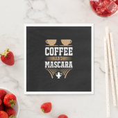 Kaffee Art Kaffee und Mascara Serviette (Beispiel)