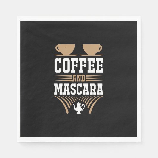 Kaffee Art Kaffee und Mascara Serviette (Vorderseite)