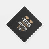 Kaffee Art Kaffee und Mascara Serviette (Ecke)