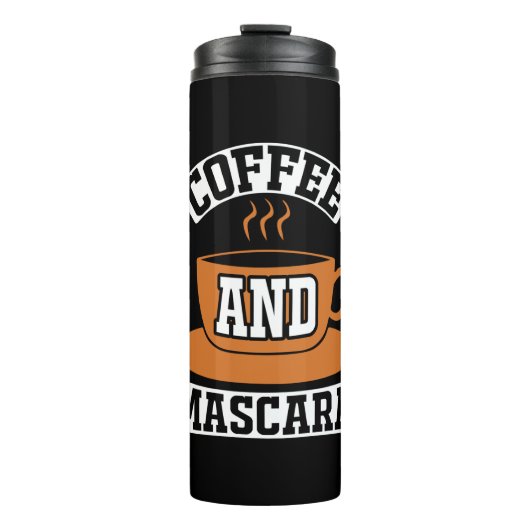 Kaffee Art Kaffee und Mascara Thermosbecher (Vorderseite)
