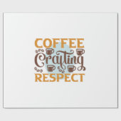 Kaffee Art Kaffeekaffee Achtung Geschenkpapier (Flach)