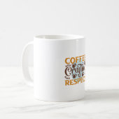 Kaffee Art Kaffeekaffee Achtung Kaffeetasse (Vorderseite Links)