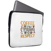 Kaffee Art Kaffeekaffee Achtung Laptopschutzhülle (Vorne Rechts)