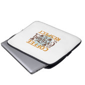 Kaffee Art Kaffeekaffee Achtung Laptopschutzhülle (Vorne Knopf)