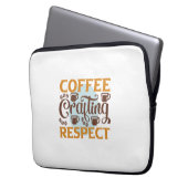Kaffee Art Kaffeekaffee Achtung Laptopschutzhülle (Vorderseite Links)