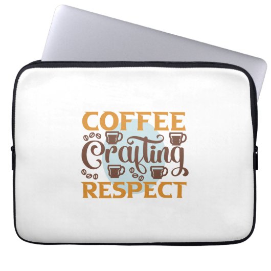 Kaffee Art Kaffeekaffee Achtung Laptopschutzhülle (Vorderseite)