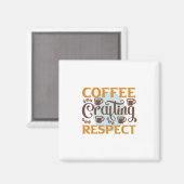 Kaffee Art Kaffeekaffee Achtung Magnet (Vorderseite/Rückseite)